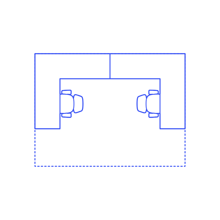 Layouts Private Offices Shared L Shape Corner Stencil Svg Design File Free Vectors